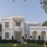 دانلود نمای بیرونی نئو کلاسیک ویلا دوبلکس