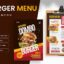 دانلود منوی غذا فست فود برگر Burger Food Menu