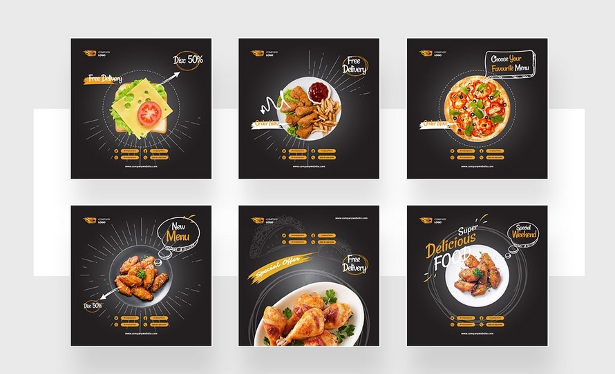 دانلود طرح آماده اینستاگرام فست فود Fast Food Instagram