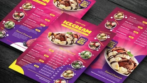 دانلود منوی بستنی و کافه Ice Cream Menu