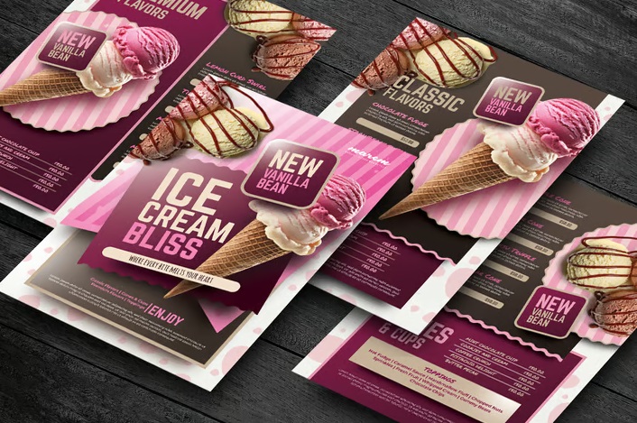 دانلود منو بستنی فروشی Ice Cream Menu