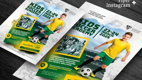 دانلود تراکت و استوری آکادمی فوتبال کودکان Kids Soccer Academy