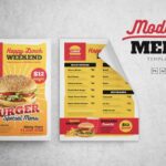 دانلود منوی رستوران با طراحی مدرن Modern Menu - Fast Food