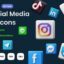 دانلود آبجکت سه‌بعدی رسانه‌های اجتماعی ایلوستریتور