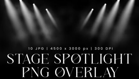 دانلود 10 پوششی افکت نورافکن صحنه Stage Spotlight Overlay