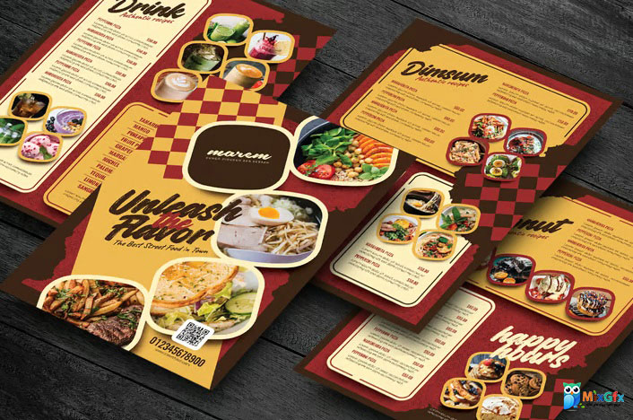 دانلود منوی غذاهای خیابانی Street Food Menu