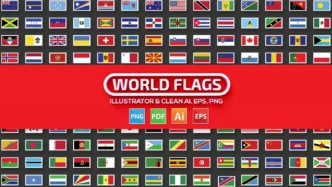 دانلود طراحی پرچم‌های جهان World Flags Design