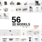 دانلود مجموعه آبجکت لوستر،صندلی،میز،آواژور