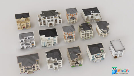 دانلود مجموعه مدل طرح های سه بعدی ویلا