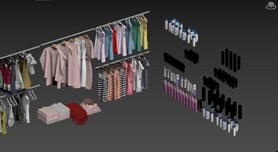 دانلود مجموعه مدلهای 3D لوازم آرایش، محصولات بهداشتی و لباس راحتی