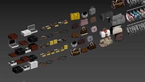 دانلود مجموعه مدل‌های 3D لوازم آرایش، محصولات بهداشتی و لباس راحتی