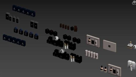 دانلود مجموعه مدل‌های 3D لوازم آرایش، محصولات بهداشتی و لباس راحتی
