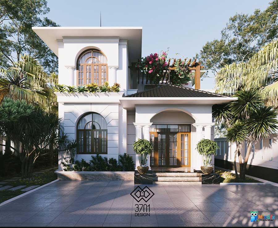 دانلود نمای بیرونی ویلای سه بعدی