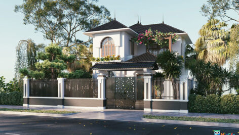 دانلود نمای بیرونی ویلای سه بعدی