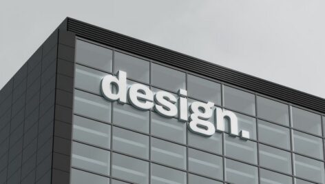 دانلود موکاپ لوگوی سه بعدی روی ساختمان 3d Logo Mockup on Building