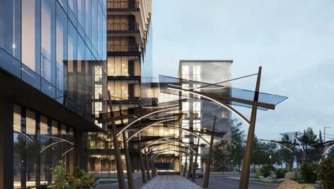 دانلود مدل سه بعدی نمای بیرونی برج مسکونی ، تجاری