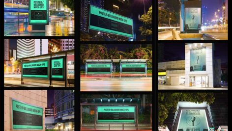 دانلود ۱۰ موکاپ پوستر شهری و بیلبورد Urban PosterBillboard MockUps