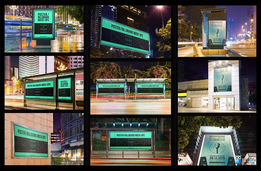 دانلود ۱۰ موکاپ پوستر شهری و بیلبورد Urban PosterBillboard MockUps