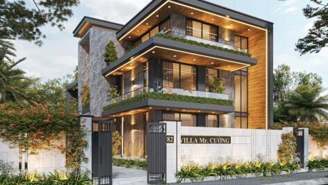 دانلود مدل SketchUp نمای بیرونی ویلا