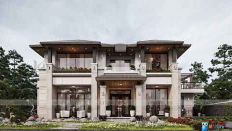 دانلود پروژه سه بعدی نمای خارجی ویلا