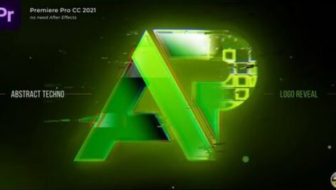 پروژه پریمیر لوگوی انتزاعی Abstract Techno Logo Reveal