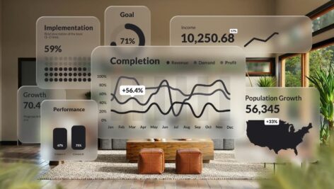 پروژه افترافکت قالبهای اینفوگرافیک Glassmorphism Infographic Templates