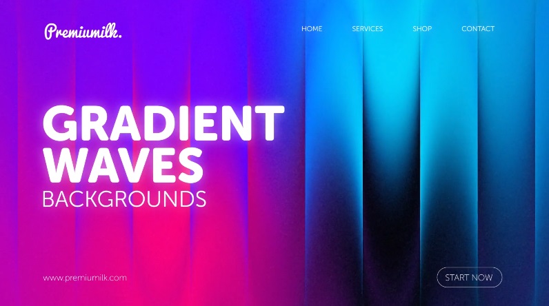 پروژه افترافکت پس‌زمینه‌های گرادیان مواج Gradient Waves Backgrounds