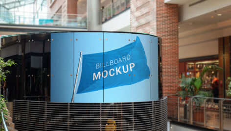 دانلود موکاپ بیلیورد مرکز خرید Mall Billboard Mockup