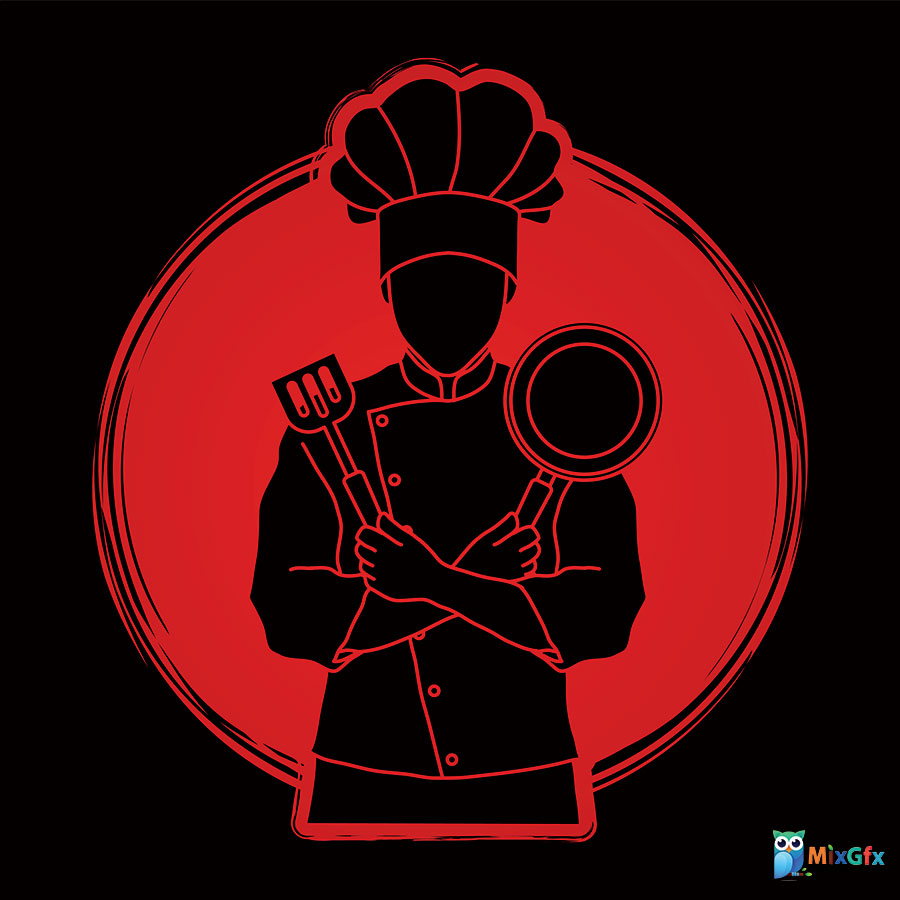 دانلود طرح لوگو وکتور سرآشپز