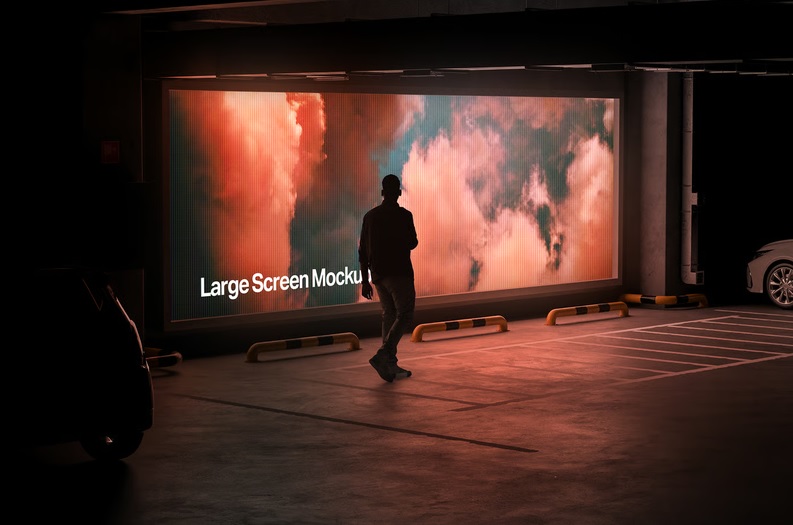 دانلود موکاپ صفحه نمایش بزرگ Large Screen Mockup