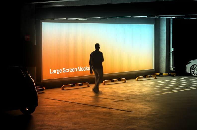 دانلود موکاپ صفحه نمایش بزرگ Large Screen Mockup